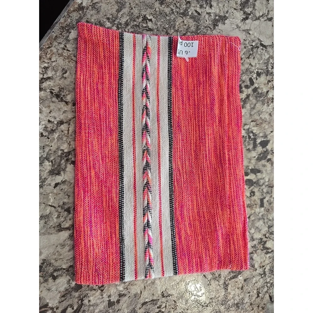 Hand Woven Pouch  Pink, Orange‎